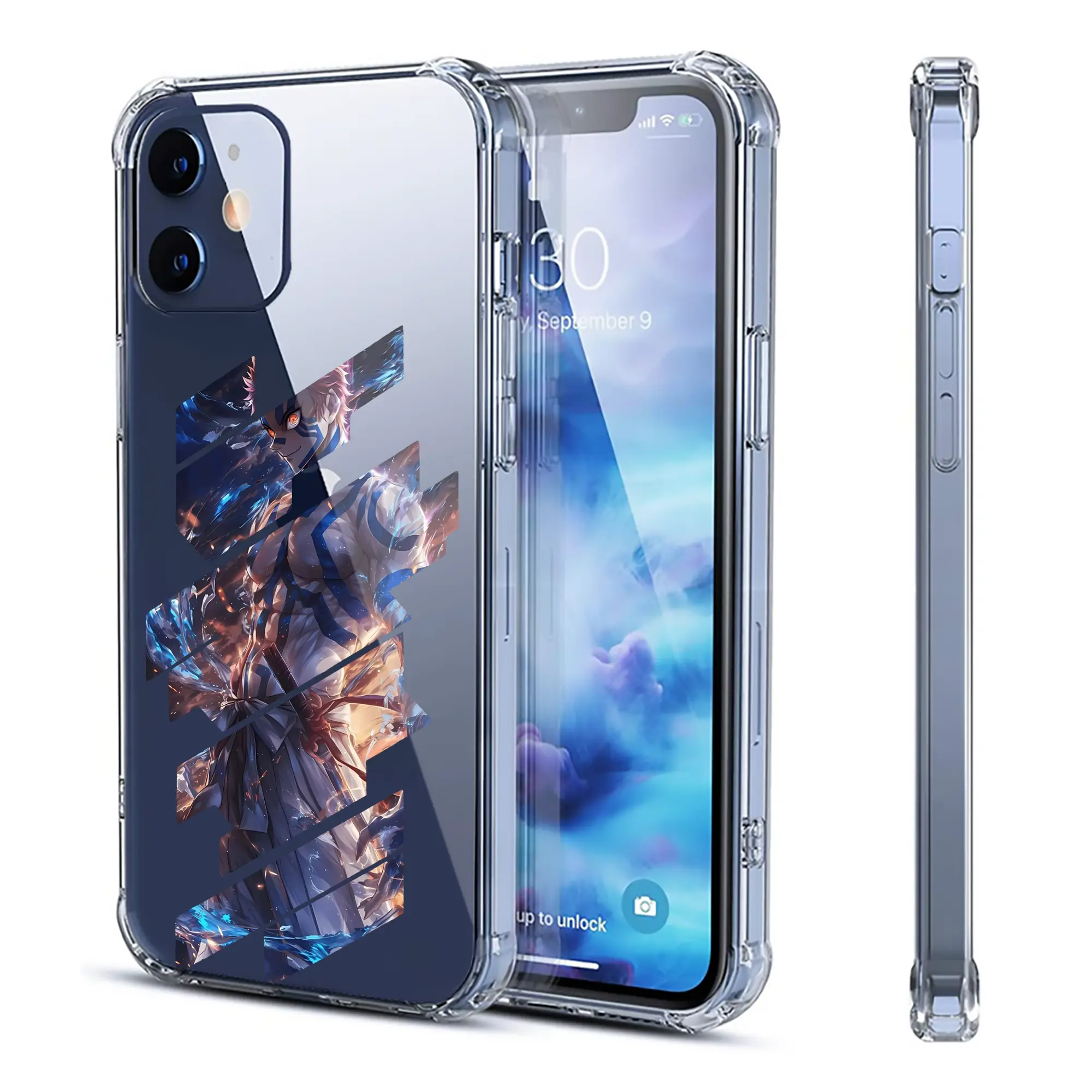 鬼滅の刃 グッズ,猗窩座 - IPhone 12シリーズ対応 ・ 透明スマホケース ・ クリアソフトケース ・ TPU素材 ・ 耐衝撃 ・ 高密着 ・ 防汚 防指紋 ・ 簡単着脱